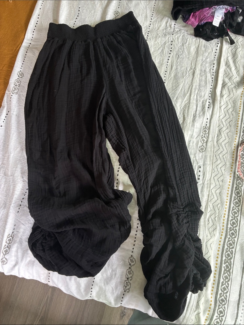 Michael Stars Black Relaxed Gauze Jogger Pants